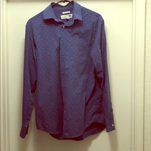 Blue button down
